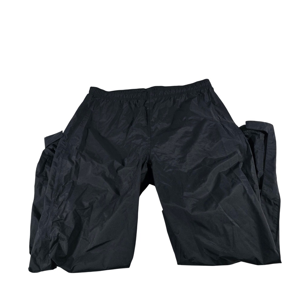 LL Bean Mens Black Nylon Ripstop Wind Pants 0AH33 Large Regular